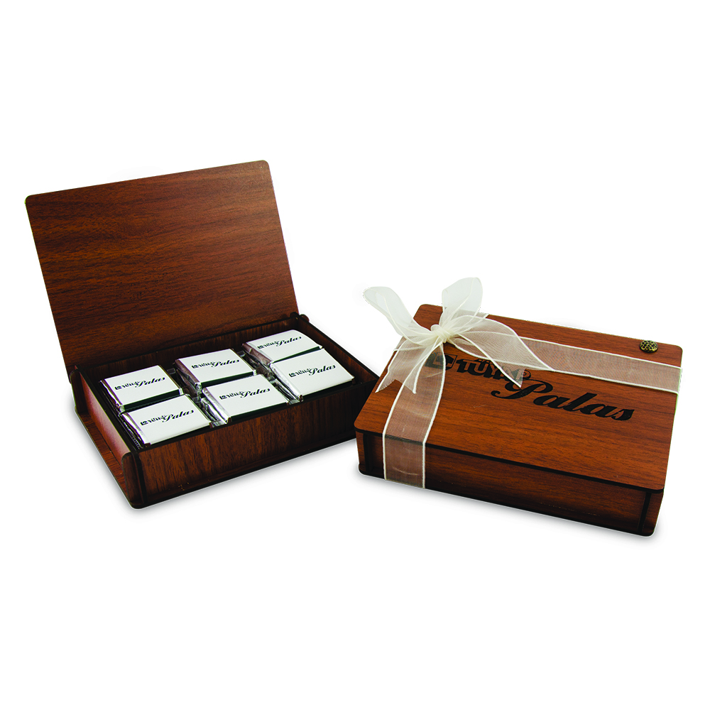 Ahşap Kutuda 12’li Logolu Çokos