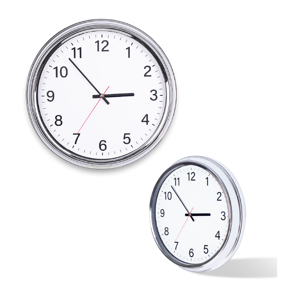 Krom Çerçeveli Duvar Saati