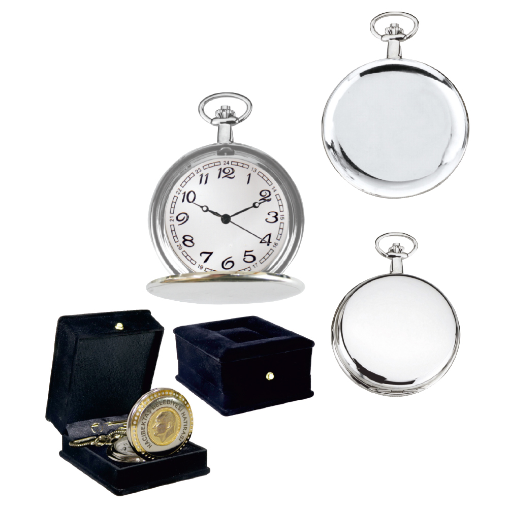 Köstekli Cep Saati - Gümüş