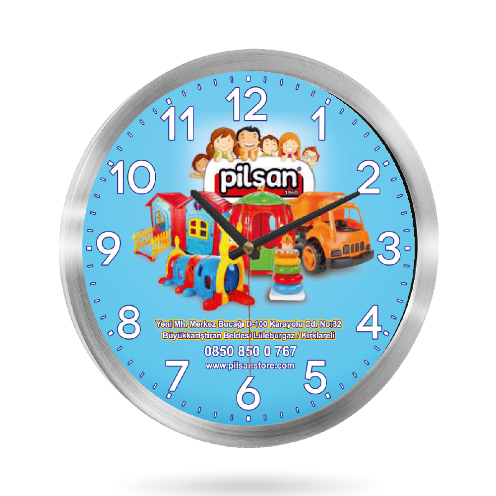 Metal Duvar Saati - 36 cm çap