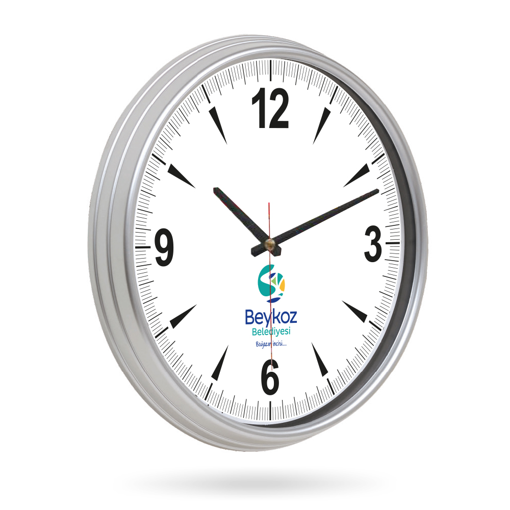 Plastik Duvar Saati - 36 cm çap