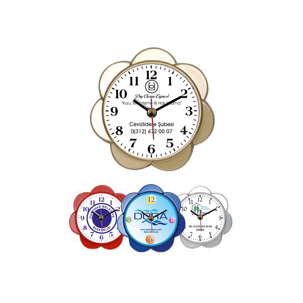 Plastik Buzdolabı Saati - Papatya