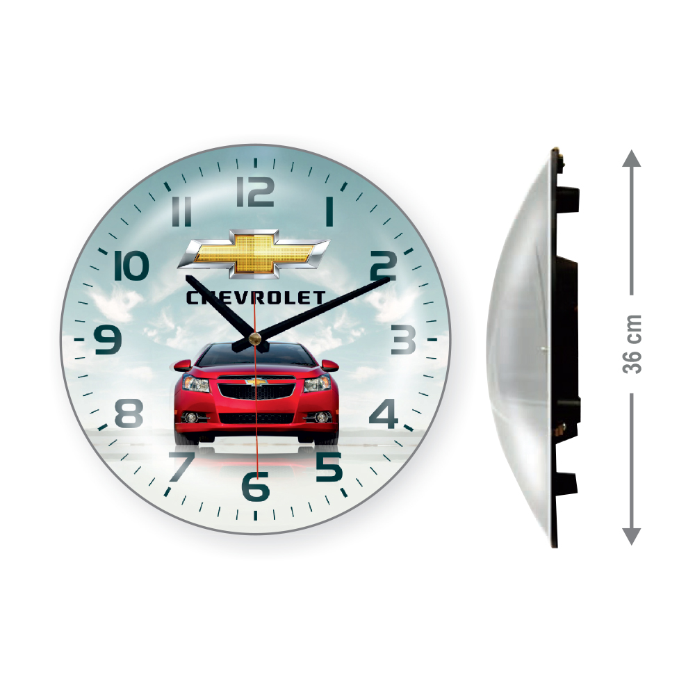 Bombeli Duvar Saati - Yuvarlak (36 cm çap)