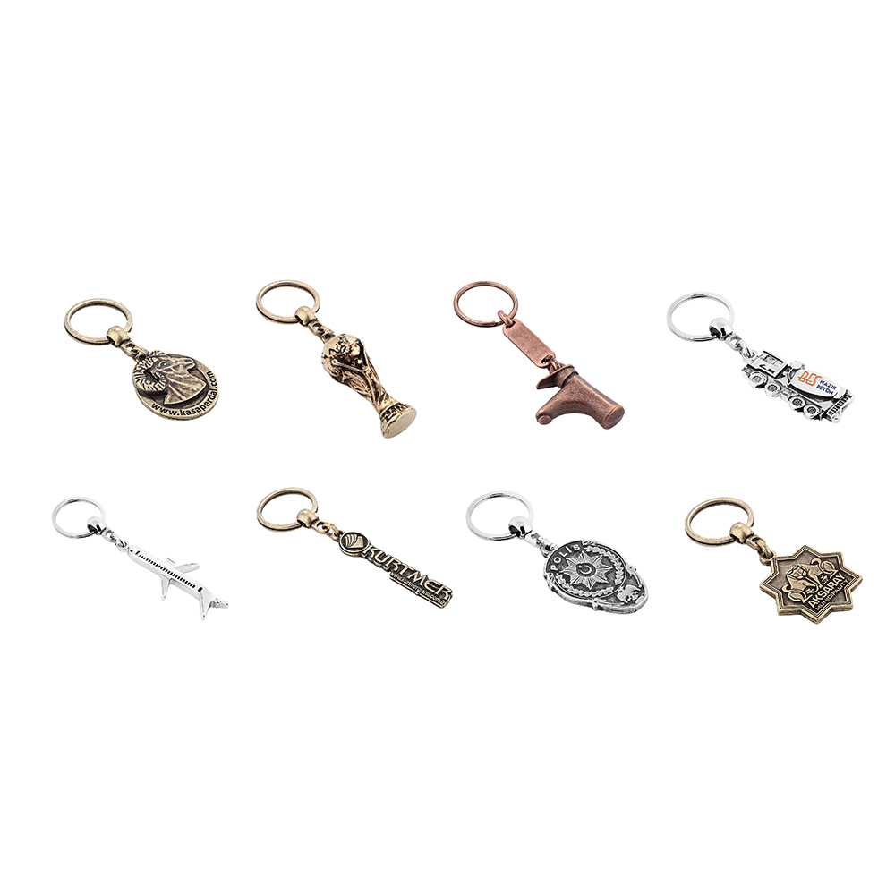 Metal Özel Tasarım Bakır Eskitme Anahtarlık